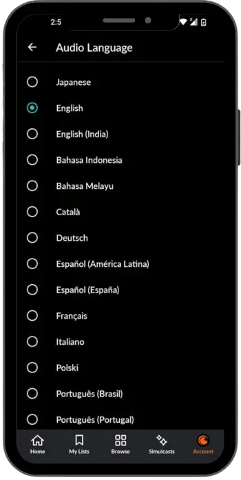 Multiple Language Options