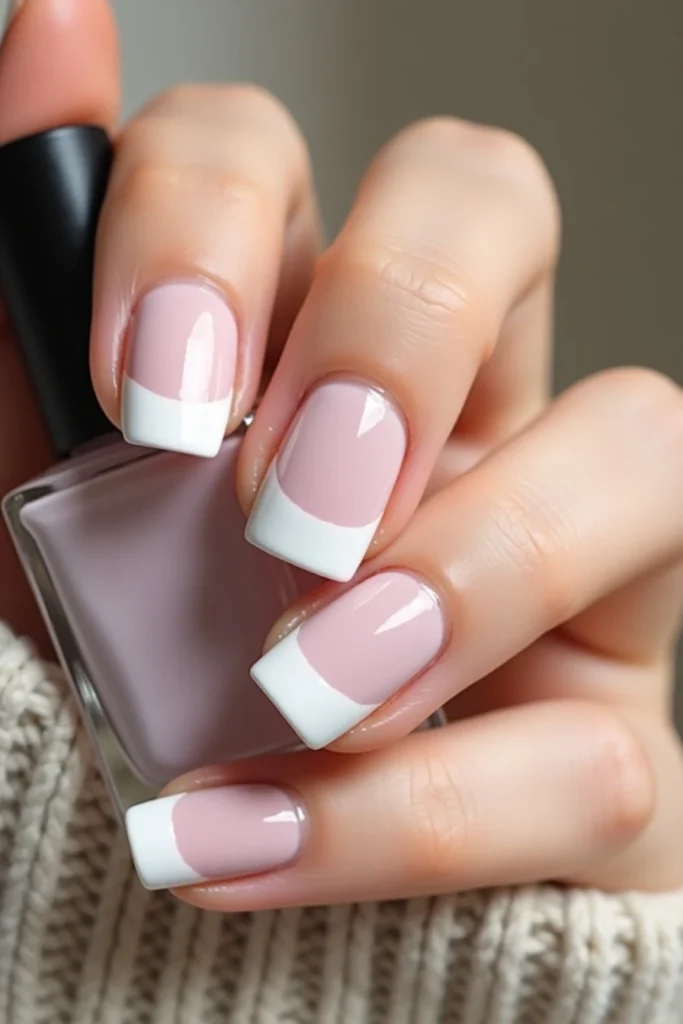 Summer Short Nails 1 1. Pastel French Tips