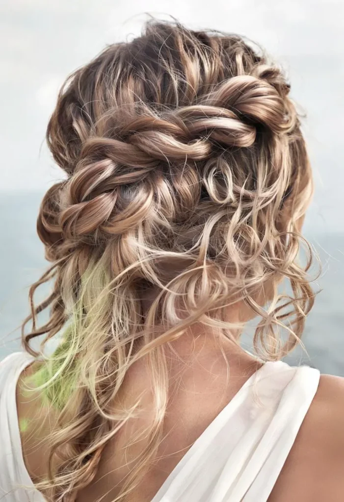 hairstyles for thin hair for wedding 2 2. Half-Up Twisted Crown
