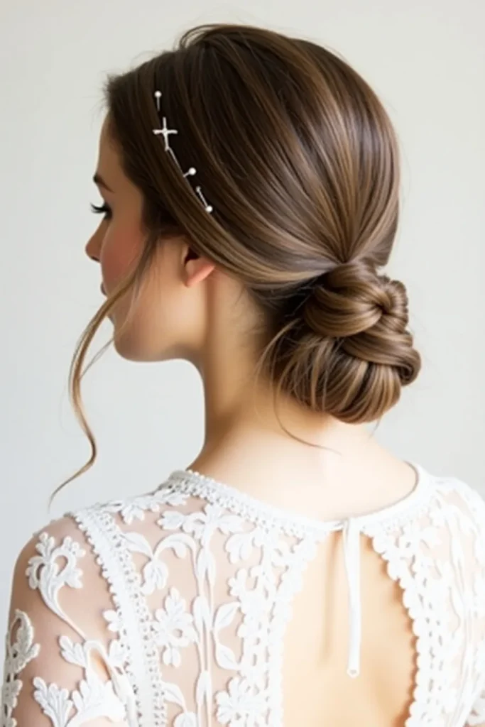 hairstyles for thin hair for wedding 5 5. Textured Low Ponytail
