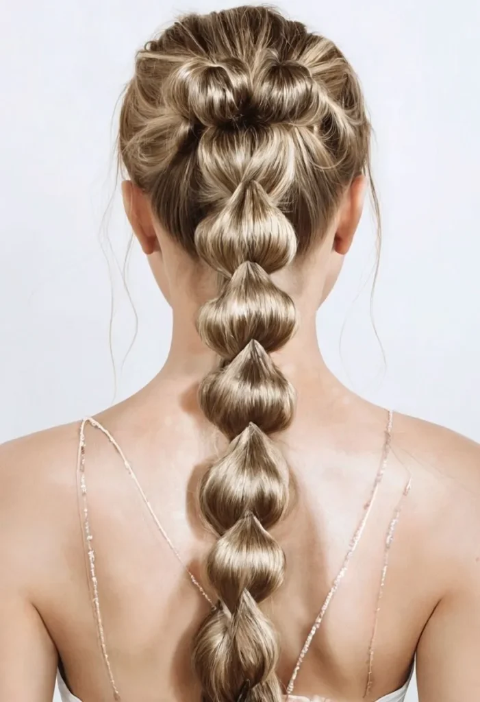 hairstyles for thin hair for wedding 8 8. Bubble Braid Ponytail
