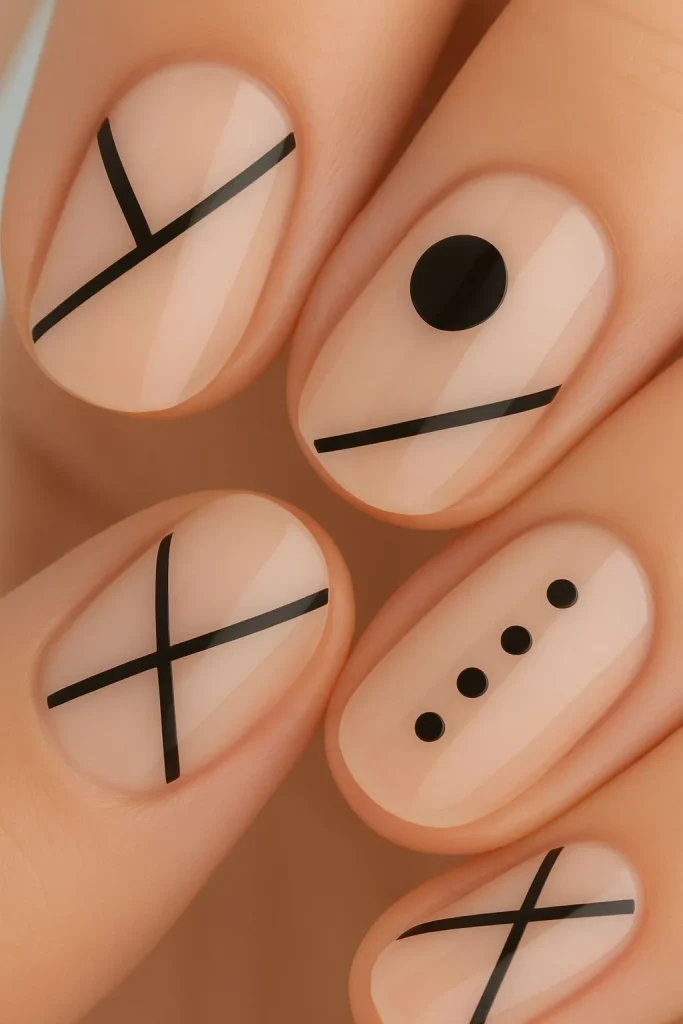 Summer Short Nails 9 9. Negative Space Designs